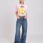 Chic Graphic Print Relaxed Fit T-Shirt - Pink