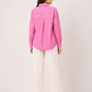 Pink Pop Striped Relaxed-Fit Cotton Shirt