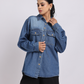 Relaxed Fit Denim Shirt – Mid Blue Wash