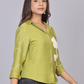 Buy Lime Bloom Embroidered Shirt for Women Online in India - Natica