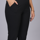 Classic Black Ankle-Length Trousers