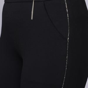 Diamond Black Sleek Stretch Pants
