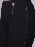Diamond Black Sleek Stretch Pants
