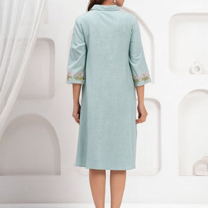 Pastel Sky Threaded Dress