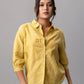 Sunbeam Yellow Embroidered Cotton Shirt