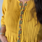 Embroidered Yellow Cotton Dress