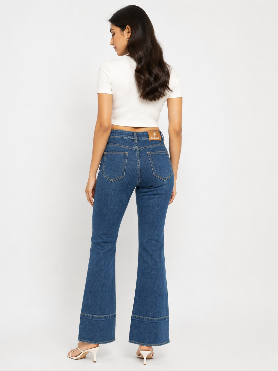 Azure Sculpt High-Rise Stretch Flared Jeans
