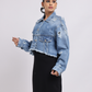 Distressed Cropped Denim Jacket