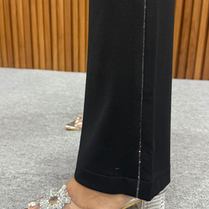 Diamond Black Sleek Stretch Pants