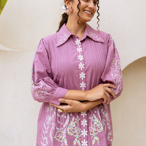 Embroidered Cotton Co-Ord Set