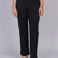 Mid-Rise Sleek Black Trousers