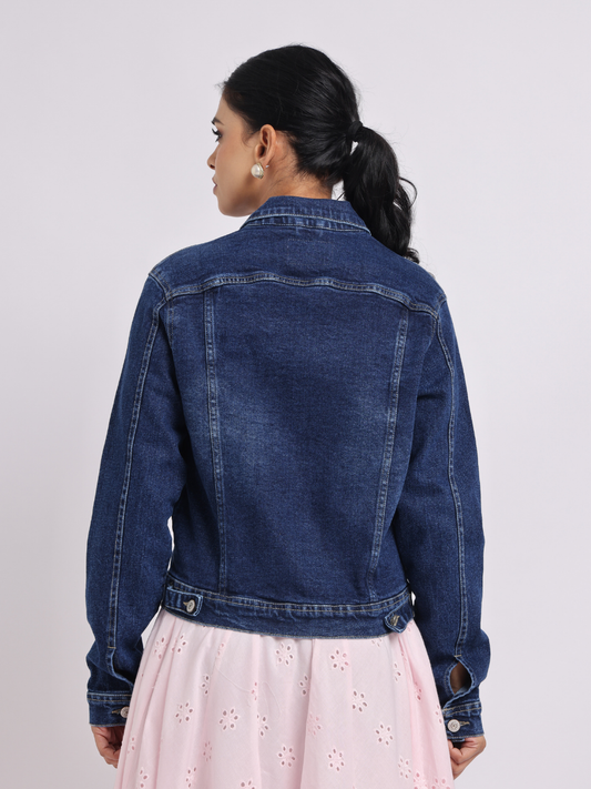 Classic Dark Blue Denim Jacket