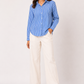 Riviera Blue Striped Relaxed-Fit Cotton Shirt