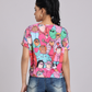 Artistic Pop Graphic T-Shirt - Pink