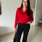 Scarlet Luxe Relaxed-Fit Shirt