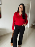 Scarlet Luxe Relaxed-Fit Shirt