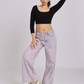 Noir Cross-Back Sculpt Crop Top - Statement Luxe Fit