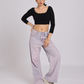 Noir Cross-Back Sculpt Crop Top - Statement Luxe Fit