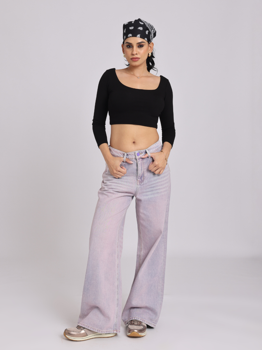 Noir Cross-Back Sculpt Crop Top - Statement Luxe Fit
