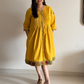 Embroidered Yellow Cotton Dress