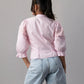 Rose Reverie Pink Lace Victorian Puff Sleeve Top