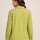 Olive Green Fit Pearl & Diamond-Embellished Shirt