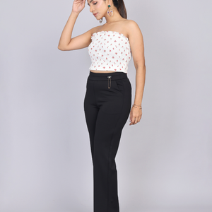Mid-Rise Sleek Black Trousers