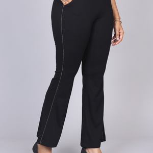 Diamond Black Sleek Stretch Pants