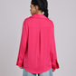 Pink Premium Flowy Satin Oversized Shirt