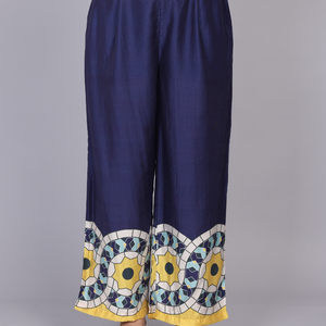 Blue Silk Print Co-Ords Set