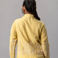 Mustard Yellow Shirt with Intricate Beige Embroidery