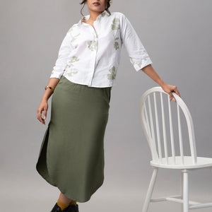 Sage Bloom Cotton Shirt