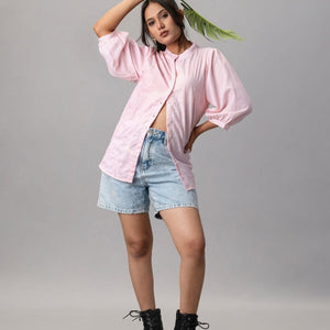 Roseline Reverie Striped Cotton Shirt-Top