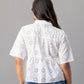 White Eyelet Embroidered Peplum Shirt