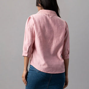 Rose Cutwork Pocket Shirt