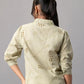 Sage Green Embroidered Cotton Shirt