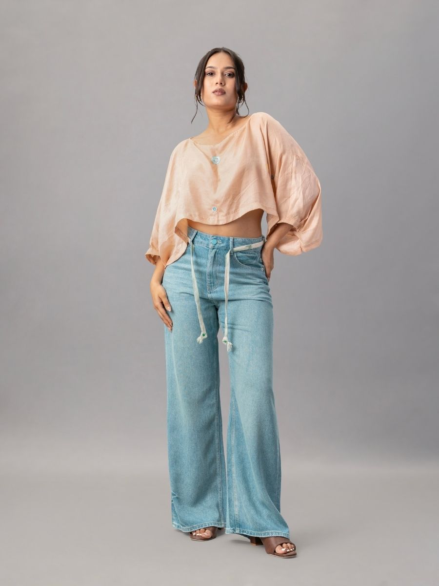 Denim Wide Leg Pants