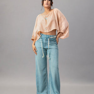 Denim Wide Leg Pants