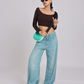 Mocha Luxe Cross-Back Crop Top