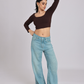 Mocha Luxe Cross-Back Crop Top
