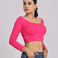 Hot Pink Cross-Back Crop Top - Statement Luxe Fit