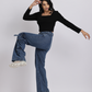 High-Waist Cargo Wide-Leg Jeans