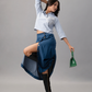 Sky Ripple Embroidered Collared Top