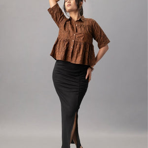 Buy Women Brown Shirts online in India | Natica