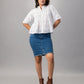 White Eyelet Embroidered Peplum Shirt