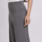 Grey High-Waist Tailored Wide-Leg Trousers