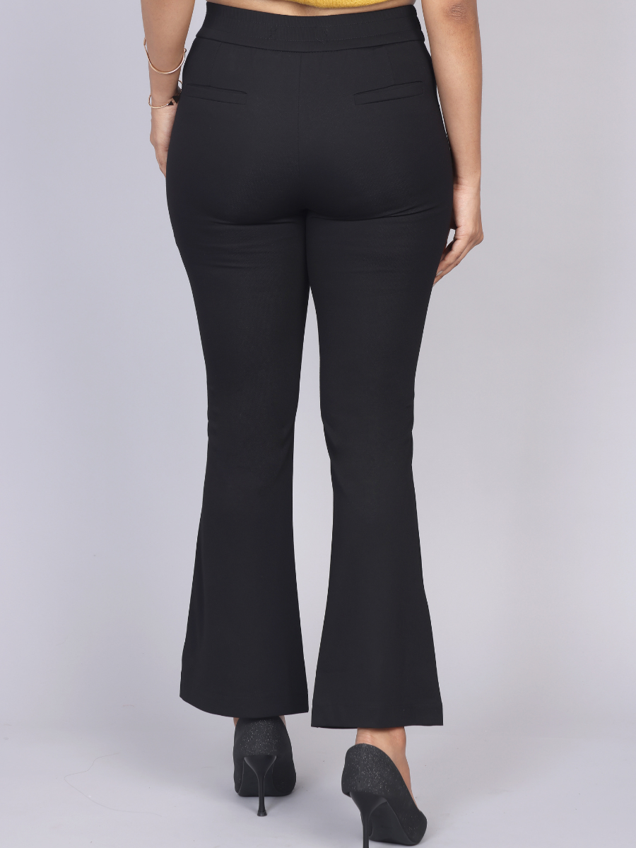Diamond Black Sleek Stretch Pants