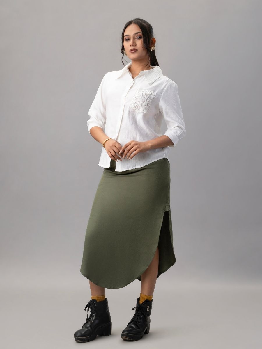 Classic White Cutwork Shirt