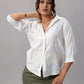 Classic White Embroidered Scallop Hem Shirt