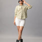 Sage Green Embroidered Cotton Shirt